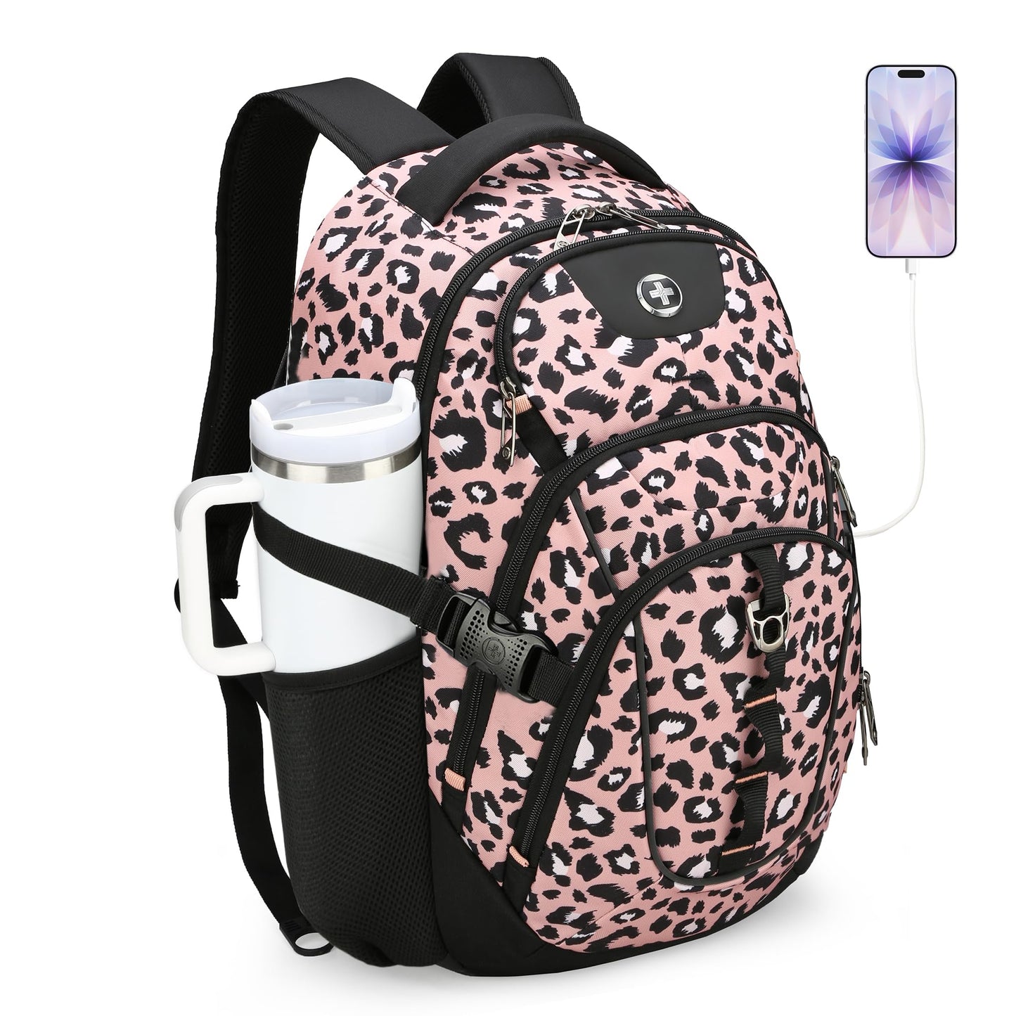 Swissdigital Business Travel Laptop Backpack-for Man and Woman with Smart USB Charging Port Fits 15.6 inches laptops, Blue