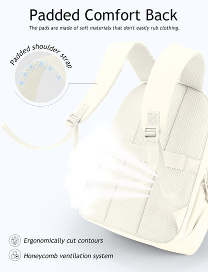 Uselike Travel Backpack for Women, 15.6 Inch Laptop Backpack, Quilted College Bookbag, Cute Work Backpacks, Water Resistant