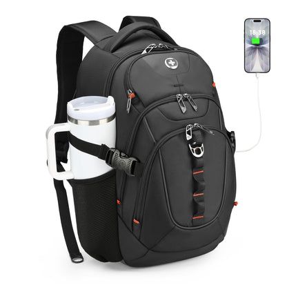 Swissdigital Business Travel Laptop Backpack-for Man and Woman with Smart USB Charging Port Fits 15.6 inches laptops, Blue
