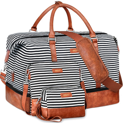 IBFUN Weekender Bags for Women, 21" Weekender Travel Bag, Travel Duffle Bag Carry on Overnight Duffel Bag 3PCS