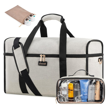 LOVEVOOK Travel Duffle Bag - Weekender & Overnight Bag with Toiletry & Wet Pocket, Carry-On Size, 3pc Set