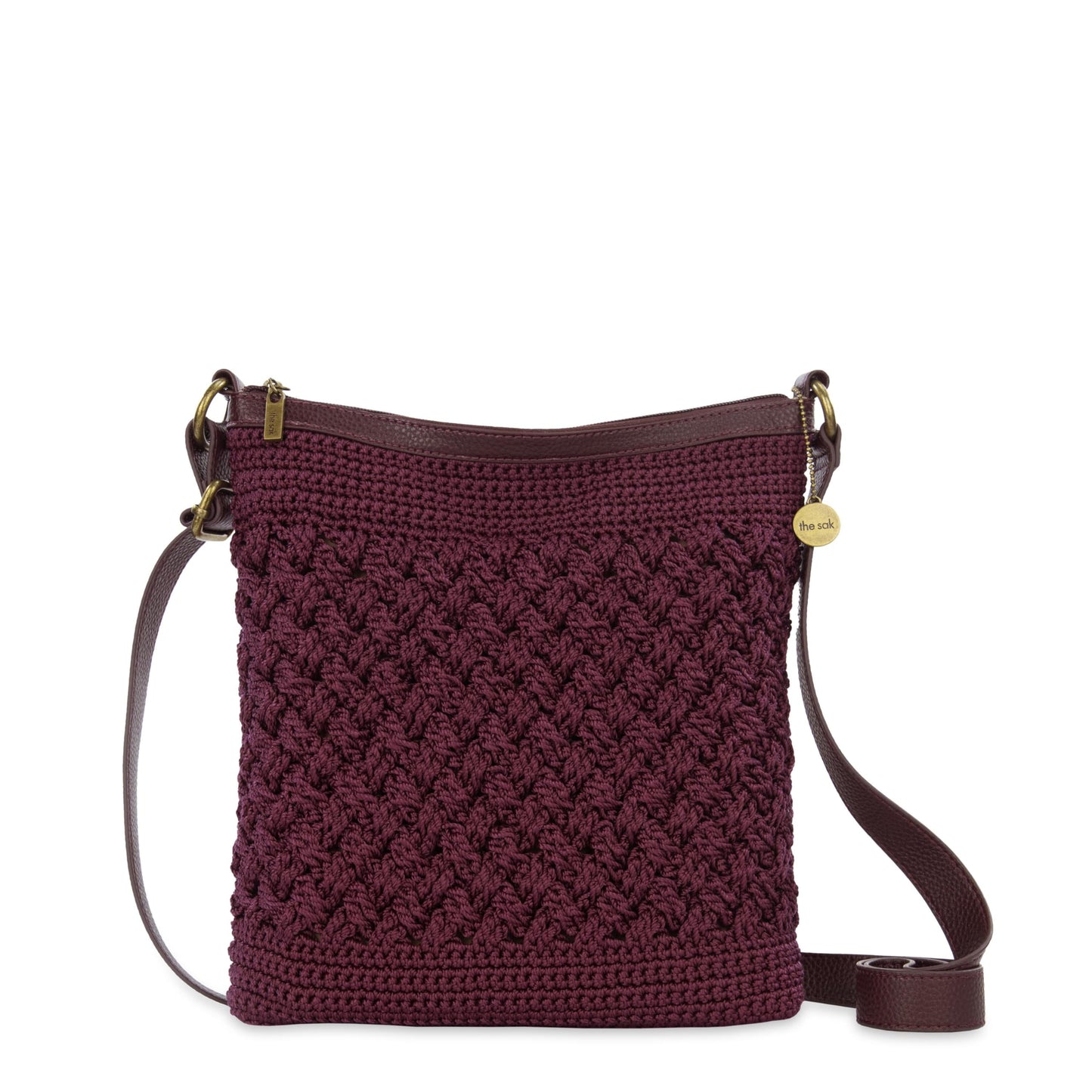The Sak Lucia Crossbody Bag in Crochet, Convertible Purse with Adjustable Shoulder Strap